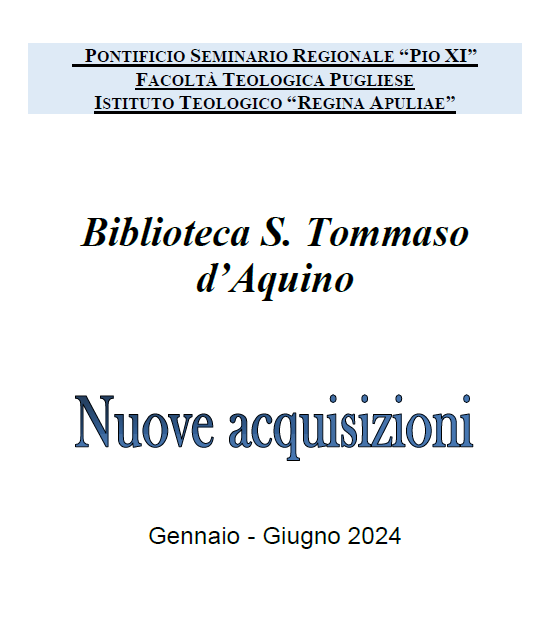 Ultime acquisizioni librarie 2024